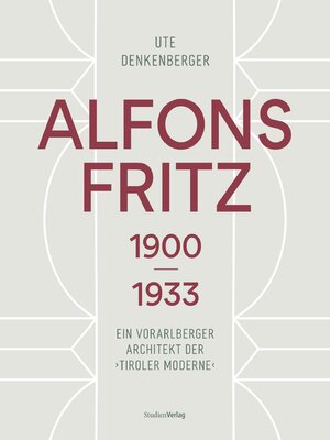 cover image of Alfons Fritz 1900–1933